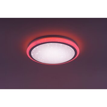 Plafonnier Leuchten Direkt Luisa LED Blanc, 2 lumières, Télécommandes, Changeur de couleurs