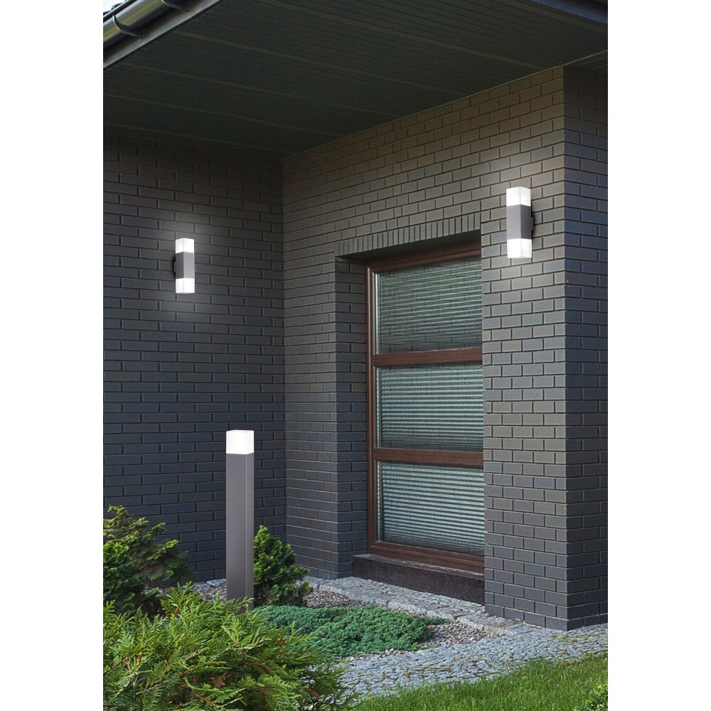 applique extérieure Trio HUDSON Acier inoxydable, 2 lumières