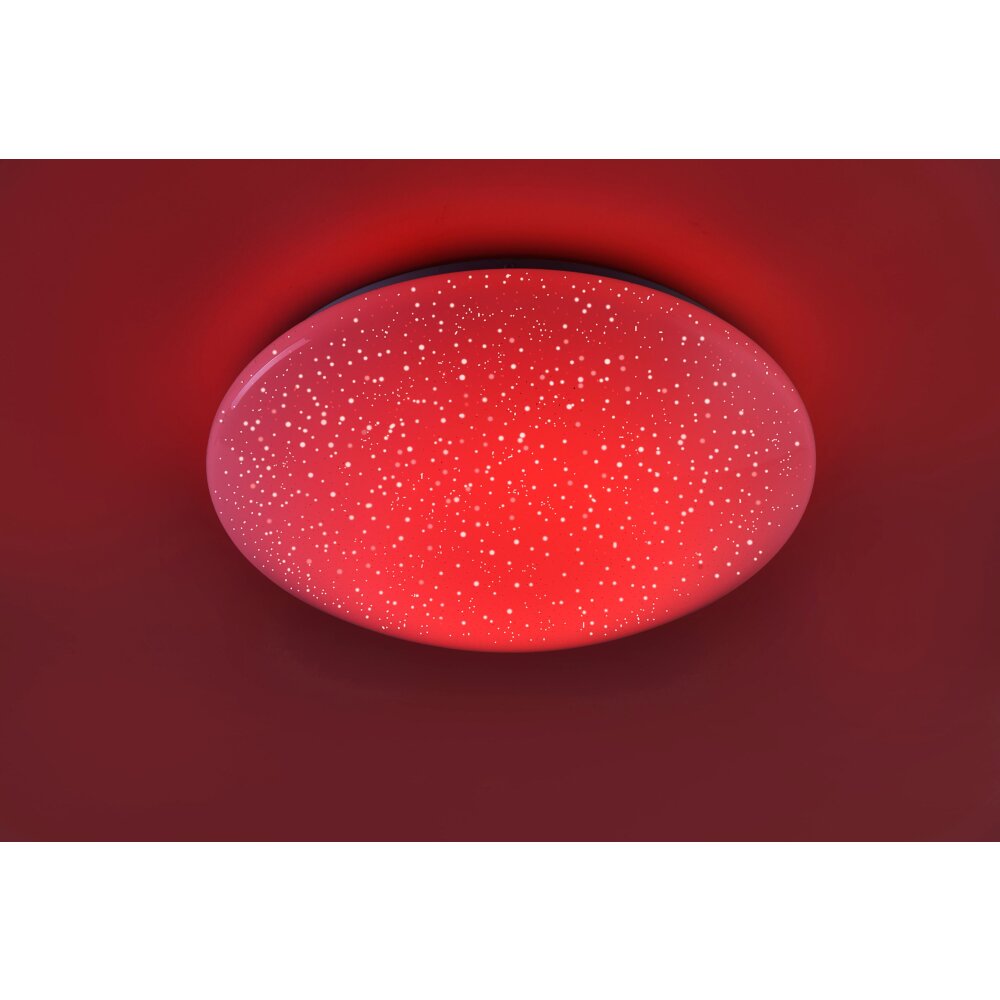 Plafonnier Leuchten Direkt Skyler LED Blanc, 1 lumière, Télécommandes, Changeur de couleurs