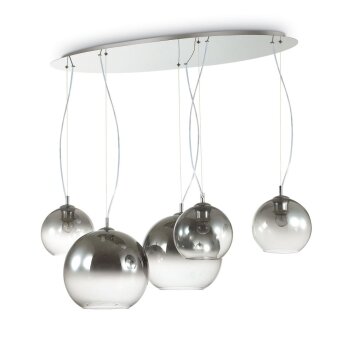 Suspension Ideal Lux DISCOVERY Chrome, 5 lumières