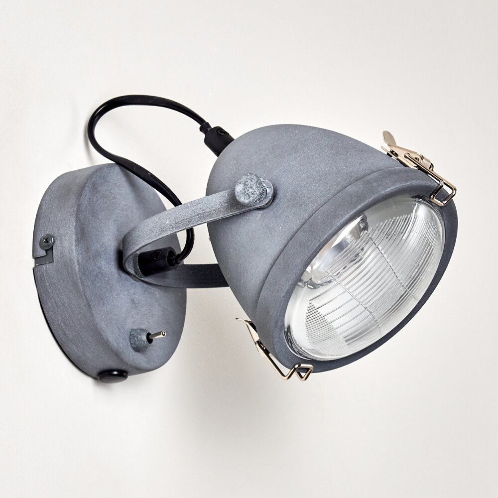 Applique murale Butikon Gris, 1 lumière