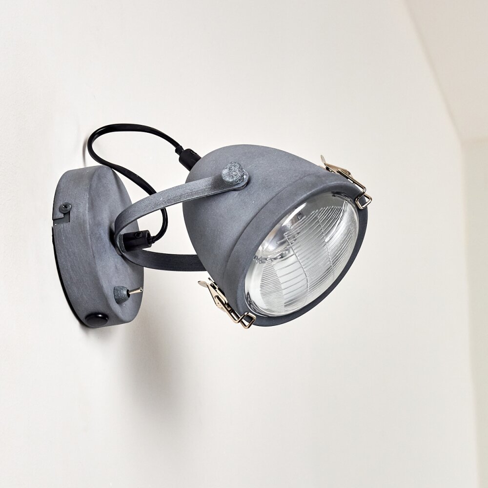Applique murale Butikon Gris, 1 lumière