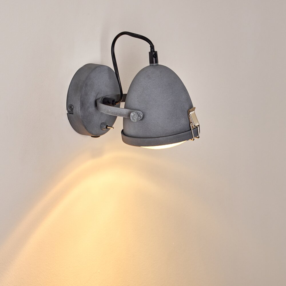 Applique murale Butikon Gris, 1 lumière