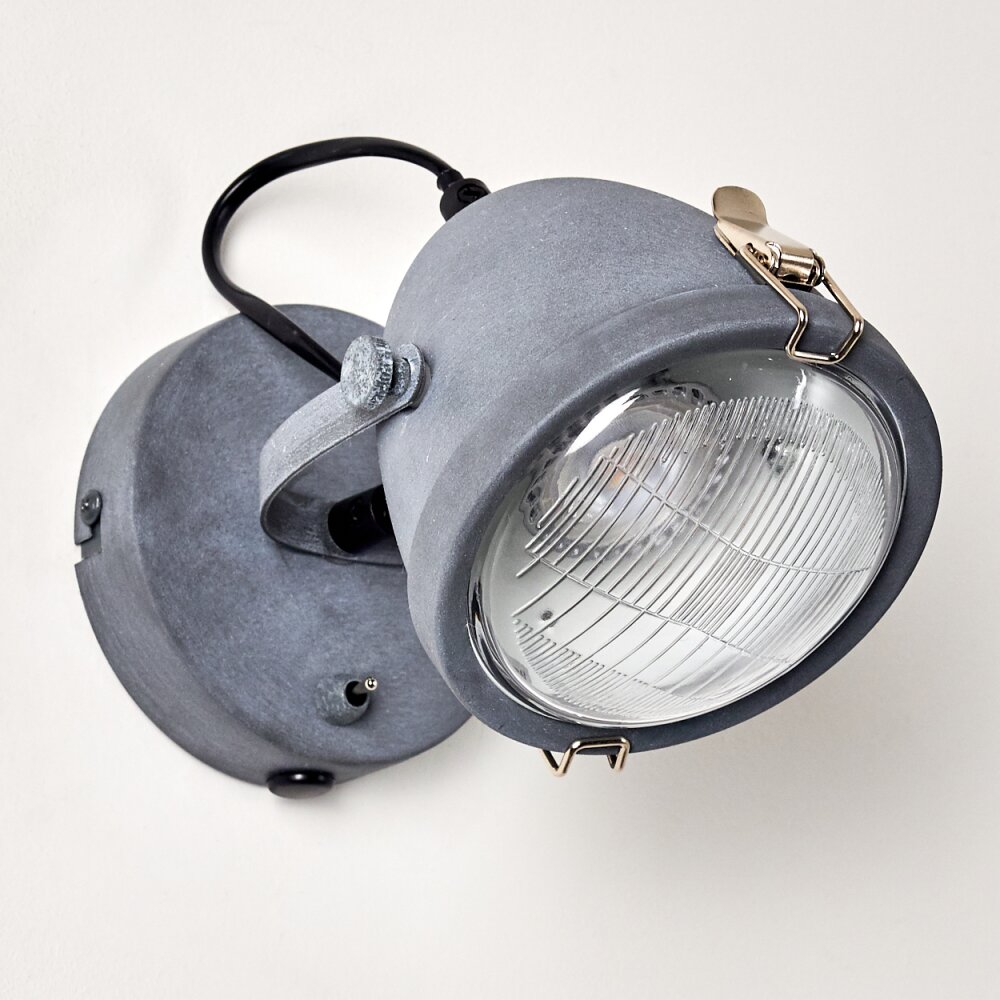 Applique murale Butikon Gris, 1 lumière