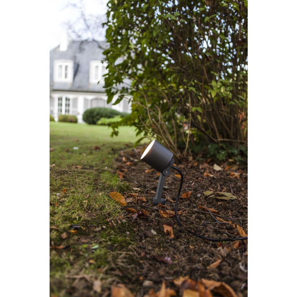 Spot de jardin Lutec Explorer LED Anthracite, 1 lumière