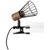 Lampe à pince Brilliant Manama Bois foncé, Noir, 1 lumière