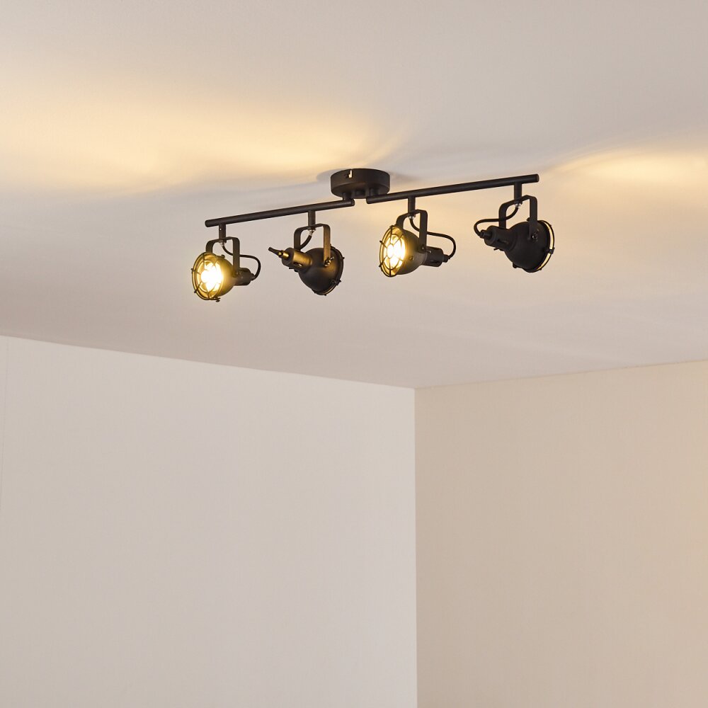 Plafonnier Jonsered LED Noir, 4 lumières
