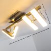 Plafonnier Sakami LED Nickel mat, 4 lumières