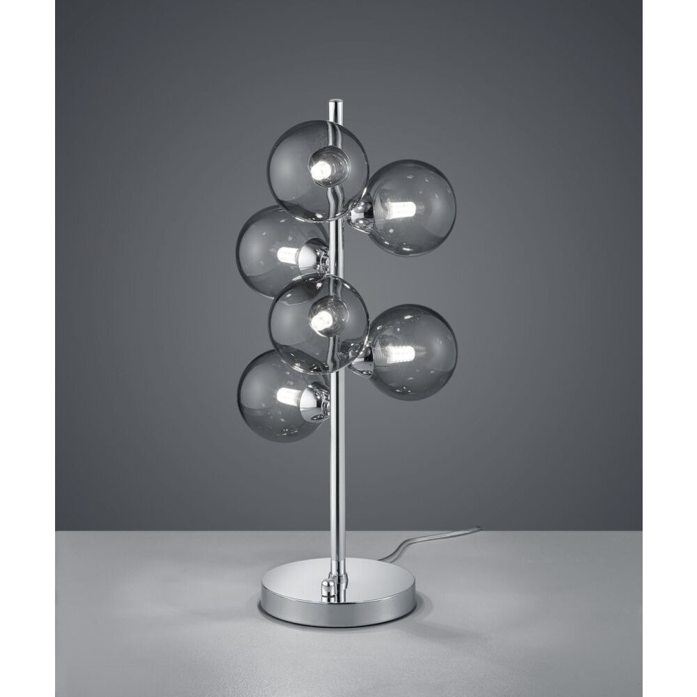 Lampe à poser Trio Leuchten ALICIA Chrome, 6 lumières