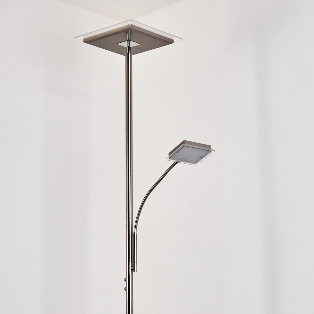 Lampadaire à vasque Veteli LED Acier inoxydable, 2 lumières
