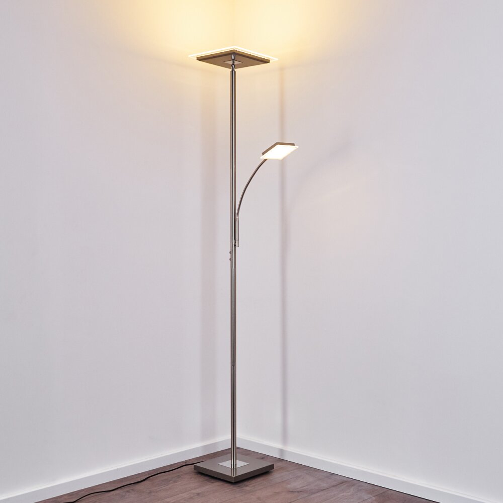 Lampadaire à vasque Veteli LED Acier inoxydable, 2 lumières