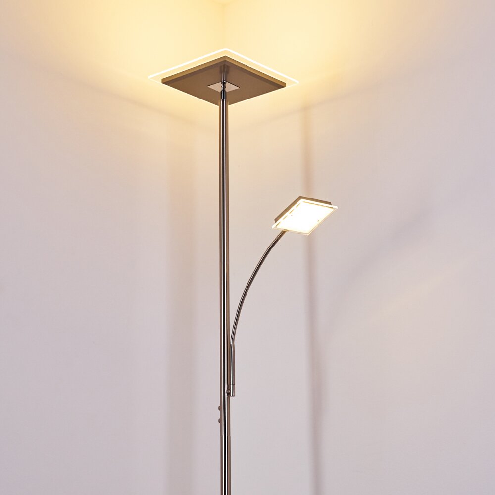 Lampadaire à vasque Veteli LED Acier inoxydable, 2 lumières