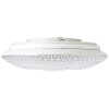 Plafonnier Brilliant Lucian LED Blanc, 1 lumière, Télécommandes, Changeur de couleurs