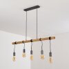 Suspension Galena Brun, Gris, 5 lumières