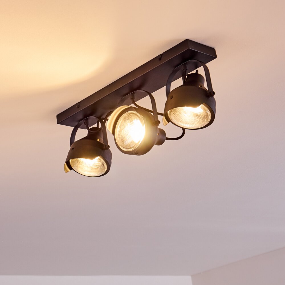 Plafonnier Rahway Noir, 3 lumières