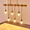 Suspension Barbengo Bois clair, Noir, 6 lumières