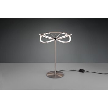 Lampe de table Trio Charivari LED Nickel mat, 1 lumière
