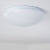 Plafonnier Quebec LED Blanc, 1 lumière, Télécommandes, Changeur de couleurs