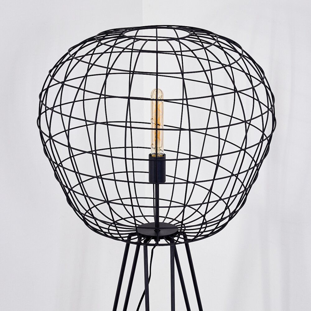 Lampadaire Flambeau Noir, 1 lumière
