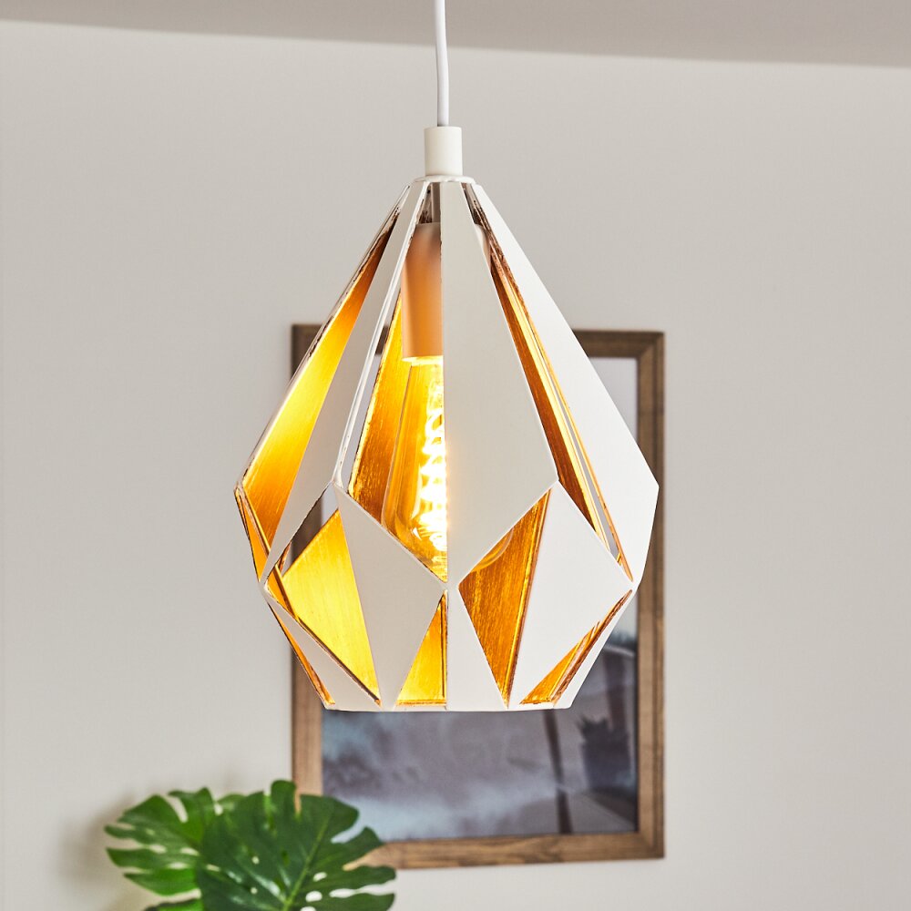 Suspension Corraleja Or, Blanc, 1 lumière