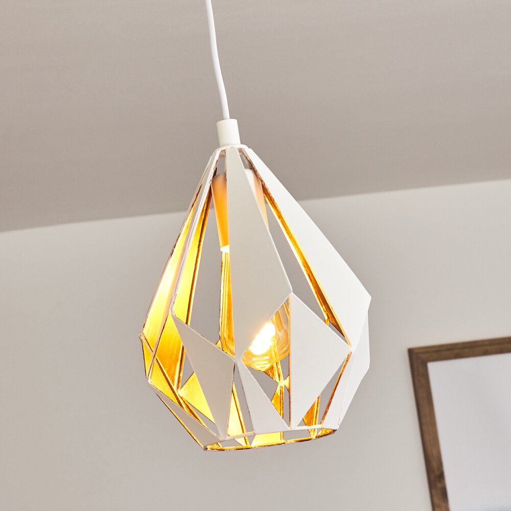 Suspension Corraleja Or, Blanc, 1 lumière