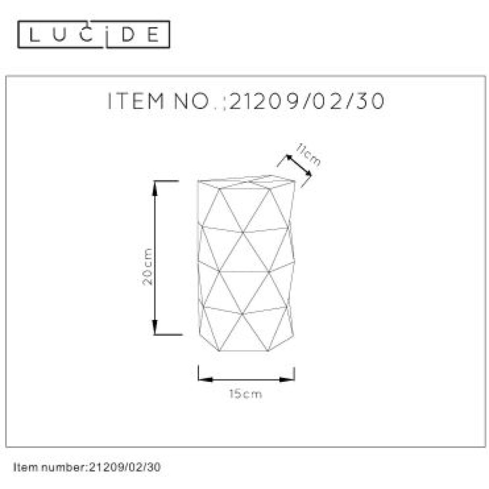 Applique murale Lucide OTONA Noir, 2 lumières