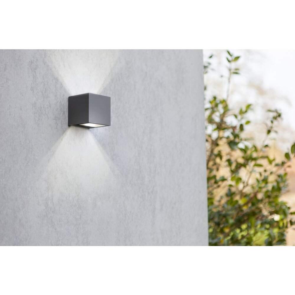 Applique murale d'extérieur Lutec GEMINI LED Anthracite, 2 lumières