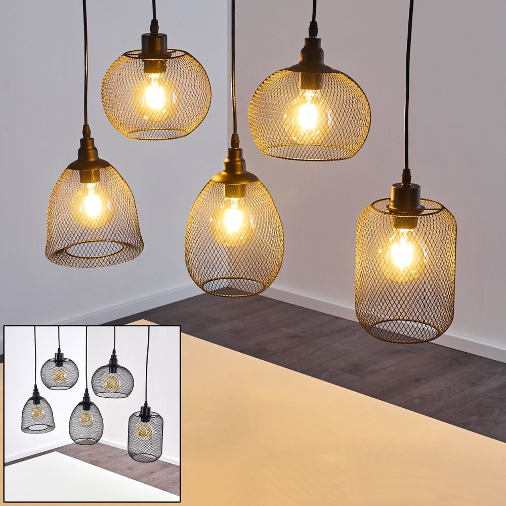 Suspension Aneby Noir, 5 lumières main product photo