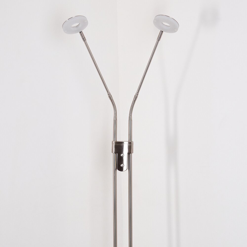 Lampadaire Gulkana LED Nickel mat, 2 lumières