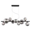 Suspension Globo JONDA LED Noir, 9 lumières