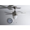 Ventilateur Globo MARVA Acier inoxydable, Gris, Nickel mat, Blanc, 1 lumière