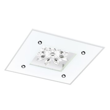 Plafonnier Eglo BENALUA LED Aspect cristal, Blanc, 1 lumière