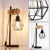 Lampe à poser Barbengo Bois clair, Noir, 1 lumière
