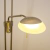 Lampadaire à vasque Biot LED Nickel mat, 2 lumières
