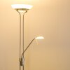 Lampadaire à vasque Biot LED Nickel mat, 2 lumières