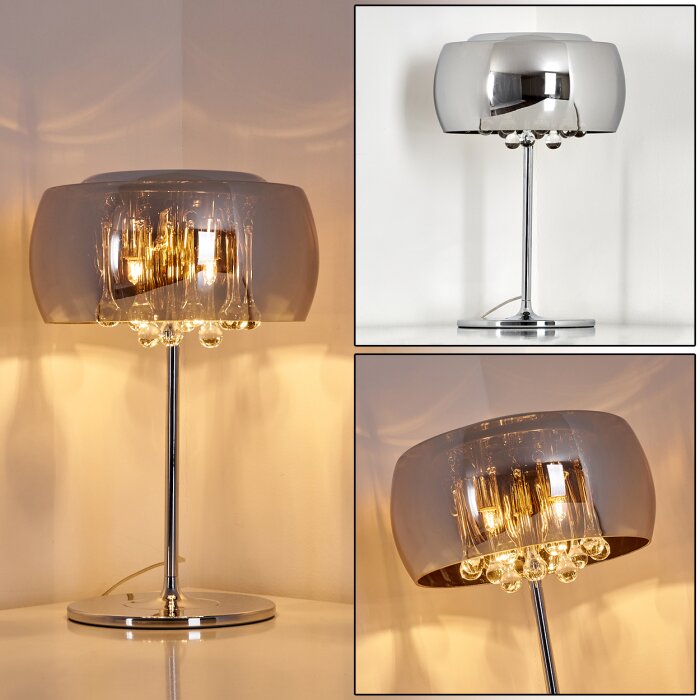 Lampe de table Blacklick Chrome, 3 lumières