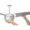 Ventilateur de plafond à lampe Faro Barcelona Easy Gris, 2 lumières