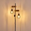 Lampadaire Barbengo Bois clair, Noir, 2 lumières