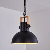 Suspension Chetco Bois clair, Noir, 1 lumière