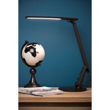 Lampe de table Lucide PRACTICO LED Noir, 1 lumière