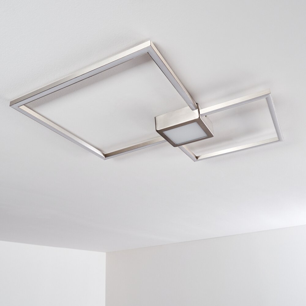 Plafonnier Narpes LED Nickel mat, 1 lumière