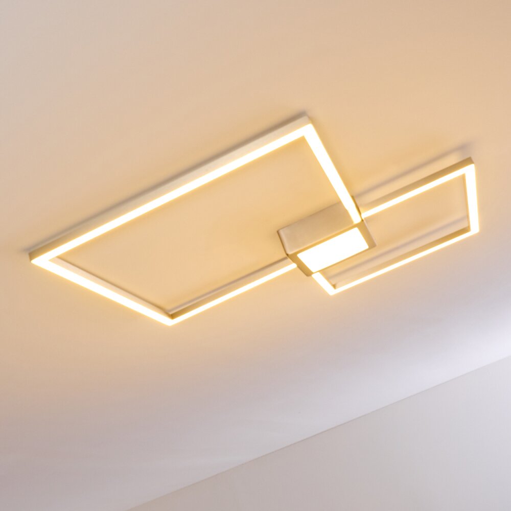 Plafonnier Narpes LED Nickel mat, 1 lumière