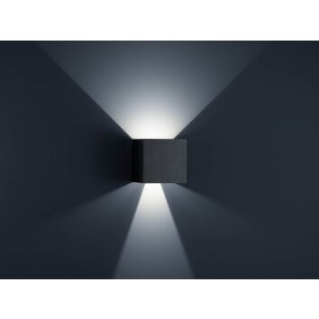 Applique extérieure Helestra SIRI 44-L LED Noir, 2 lumières