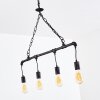 Suspension Kolyma Rouille, Noir, 4 lumières