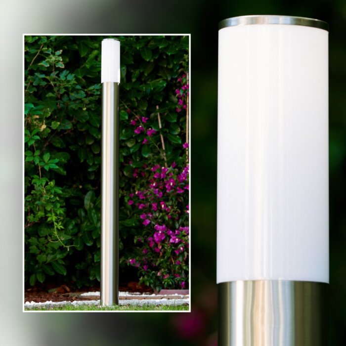Lampadaire Caserta couleur acier inoxydable, 1 lumière