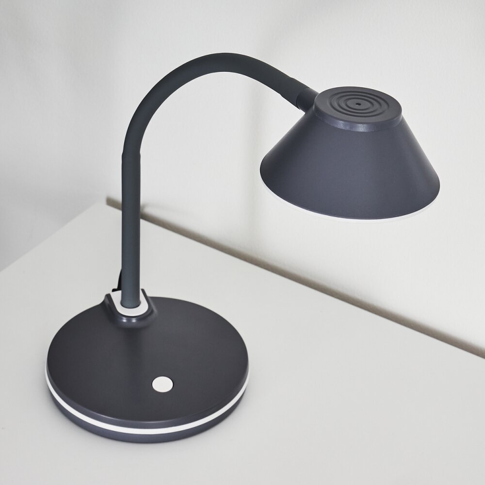 Lampe de table Shreveport LED Anthracite, Blanc, 1 lumière