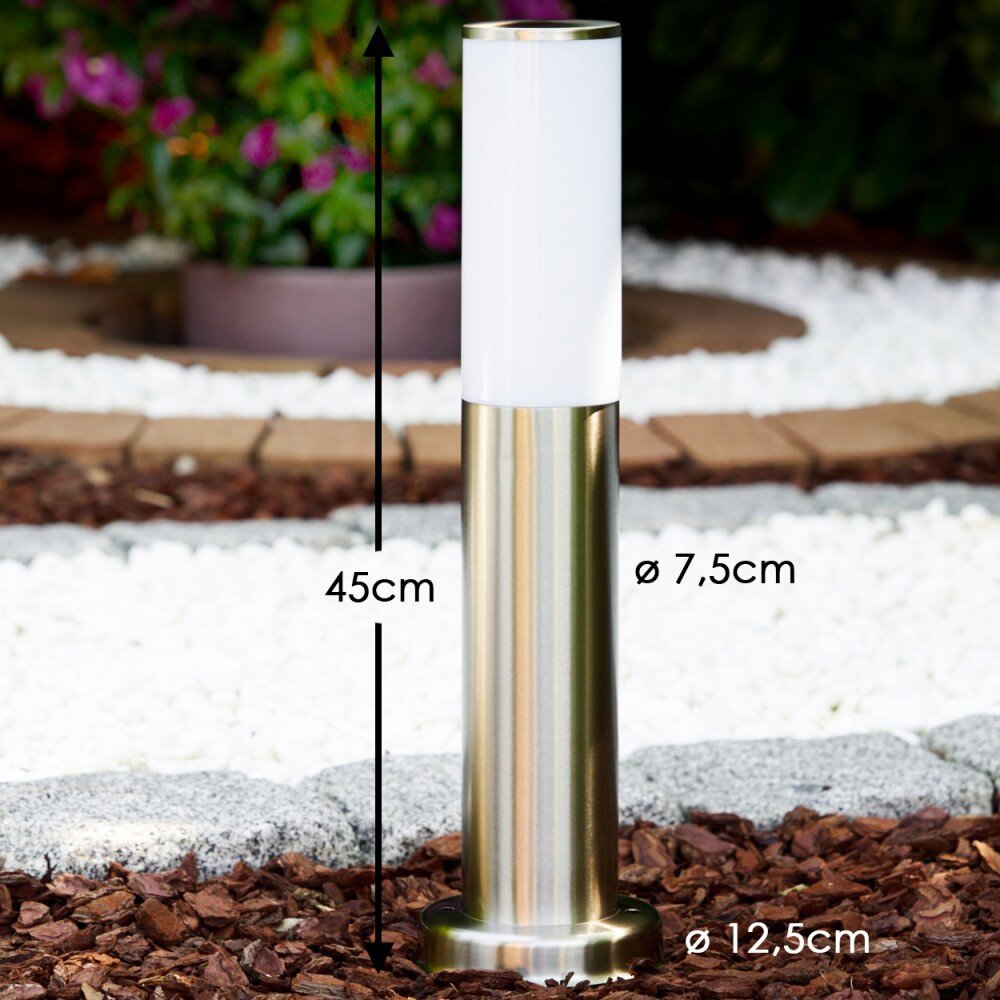 Borne d'éclairage Caserta Acier inoxydable, 1 lumière