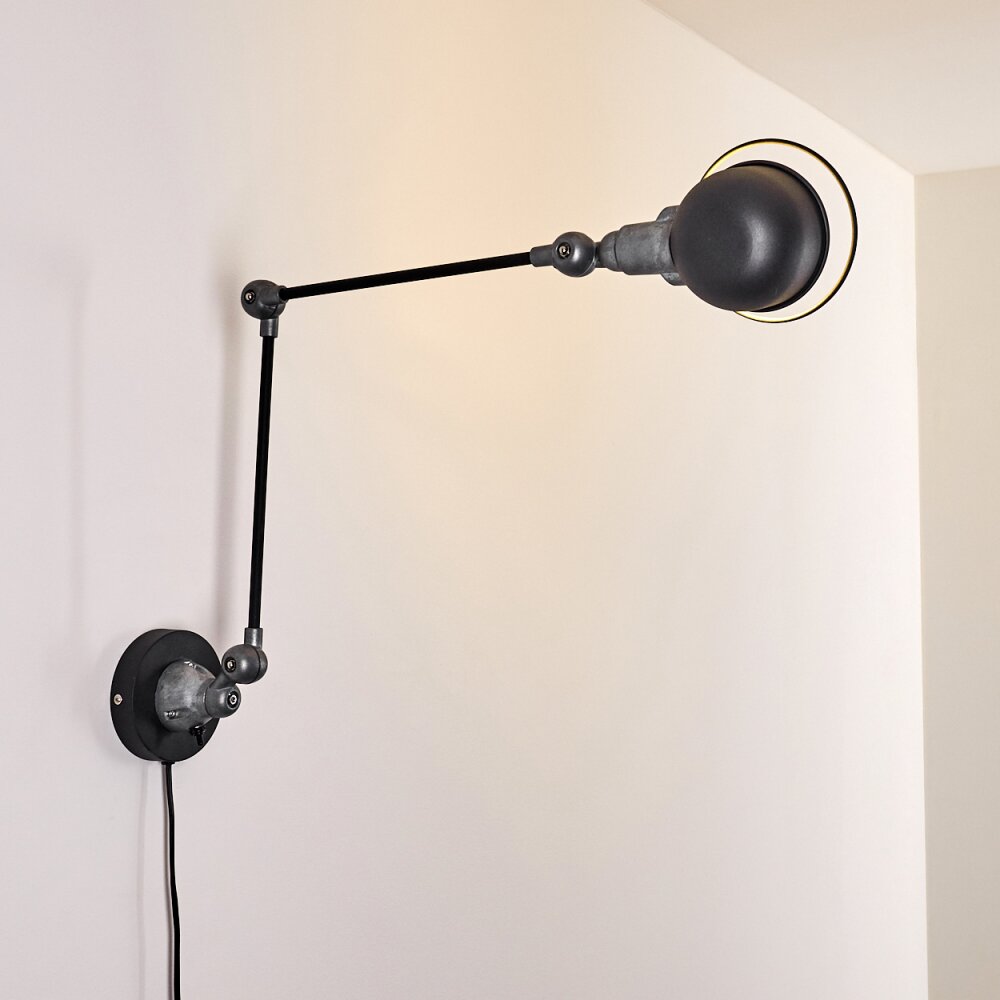 Applique murale Arild Gris, Noir, 1 lumière