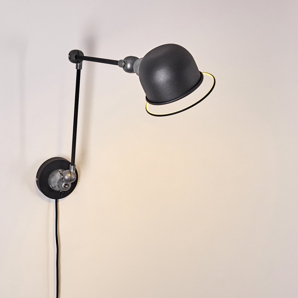 Applique murale Arild Gris, Noir, 1 lumière